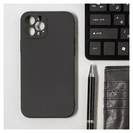 Чехол Luazon для телефона Iphone 12 Pro, Soft-touch силикон, черный