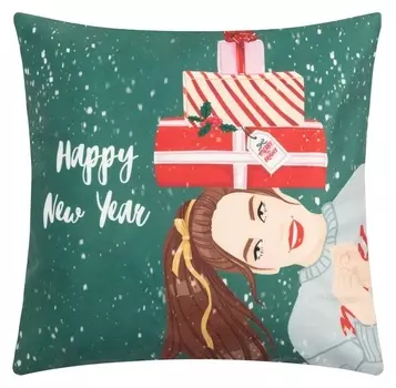 Чехол на подушку этель "Девчуля", 40*40 см, 100 п/э, велюр