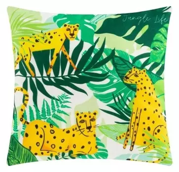 Чехол на подушку этель "Джунгли" 40х40 см, 100% п/э, велюр