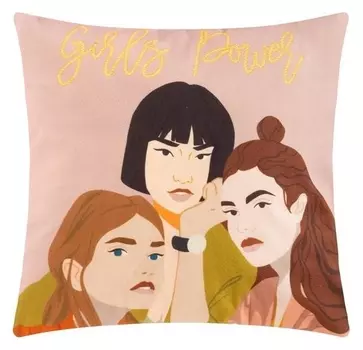 Чехол на подушку этель "Girls Power" 40х40 см, 100% п/э, велюр