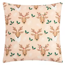 Чехол на подушку этель "Олени", 40*40 см, 100 п/э, велюр