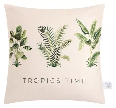 Чехол на подушку этель "Tropics Time", 40*40 см, 100 п/э, велюр