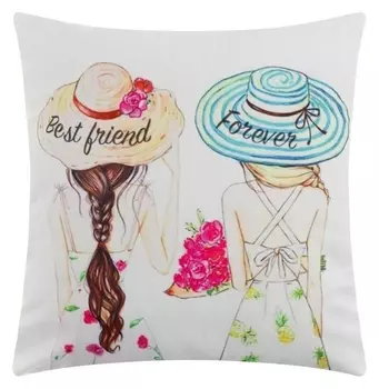 Чехол на подушку этель женские истории "Подружки" 42 х 42 см, велюр