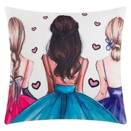 Чехол на подушку этель женские истории "Вечеринка" 42 х 42 см, велюр