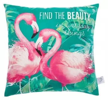 Чехол на подушку "Этель" Flamingo 40х40 см, 100% п/э, велюр