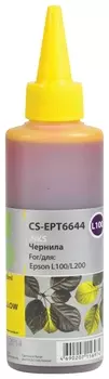 Чернила CACTUS (CS-EPT6644) для СНПЧ EPSON L100/L110/L200/L210/L300, желтые, 0,1 л