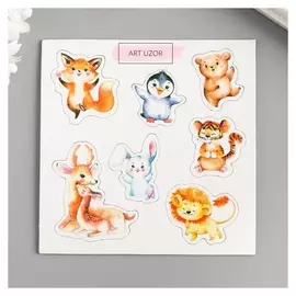 Чипборд для скрапбукинга "Зверята" 10х10 см