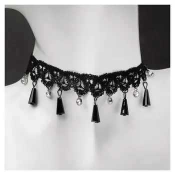 Чокер "Госпожа" ажур, цвет чёрно-белый ,30см