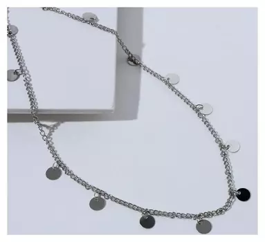 Чокер "Металлика" диски, цвет серебро, L=30