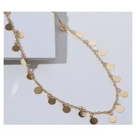 Чокер "Металлика" диски висячие, цвет золото, L=30