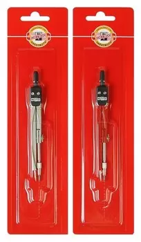 Циркуль металлический 122 мм, красный