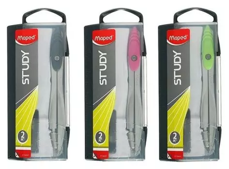 Циркуль металлический Study, 120 мм европодвес