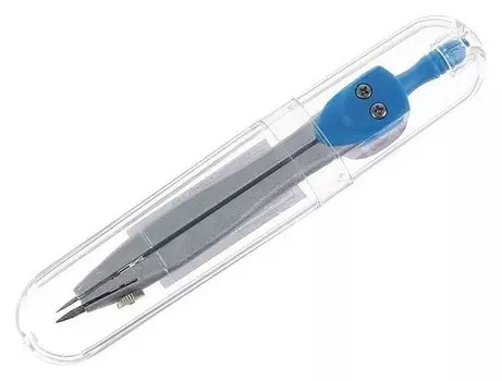 Циркуль металлический в пластиковой тубе