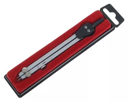 Циркуль металлический в пластиковом пенале