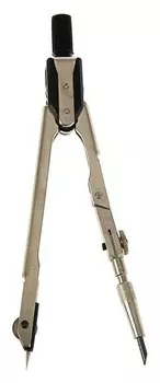 Циркуль стальной для старших классов и студентов никелированный