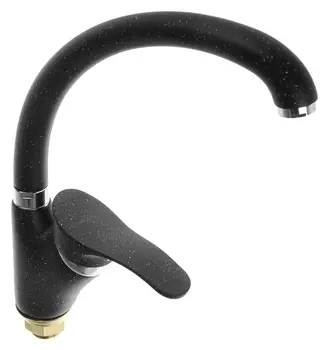 Cмеситель для кухни Accoona A4005f, однорычажный, керамическое покрытие, латунь, черный