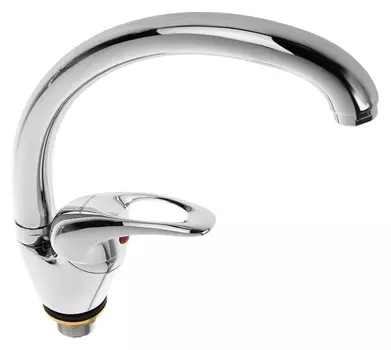 Cмеситель для кухни Accoona A4040, однорычажный, с гайкой, силумин, хром