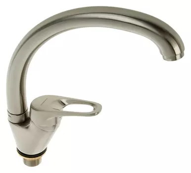 Cмеситель для кухни Accoona A4050a, однорычажный, с гайкой, латунь, сатин