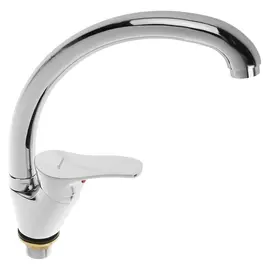 Cмеситель для кухни Accoona A4051, однорычажный, с гайкой, латунь, хром