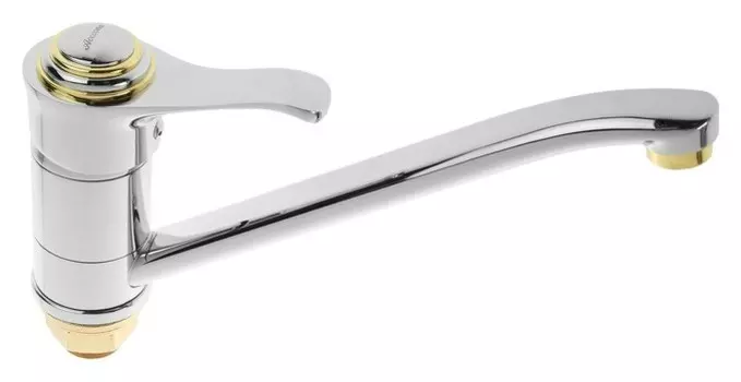 Cмеситель для кухни Accoona A4115, однорычажный, с гайкой, латунь, хром