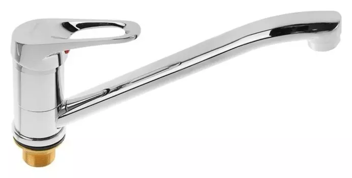 Cмеситель для кухни Accoona A4150, однорычажный, с гайкой, латунь, хром