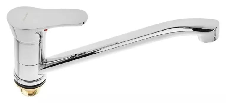 Cмеситель для кухни Accoona A4161, однорычажный, с гайкой, силумин, хром