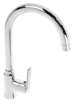 Cмеситель для кухни Accoona A4568, однорычажный, высокий излив, с гайкой, силумин, хром