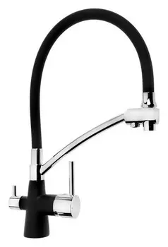 Cмеситель для кухни Accoona A5179ff-13, однорычажный, с выходом для питьевой воды, черный