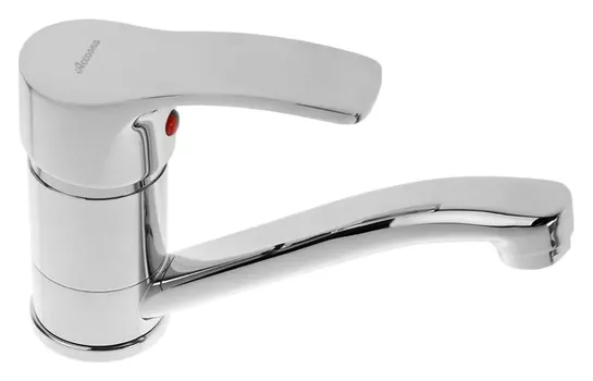 Cмеситель для кухни Accoona A85203, однорычажный, средний излив, силумин, хром