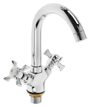 Cмеситель для раковины Accoona A9470, двухвентильный, латунь, хром