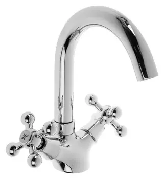 Cмеситель для раковины Accoona A9471, двухвентильный, латунь, хром