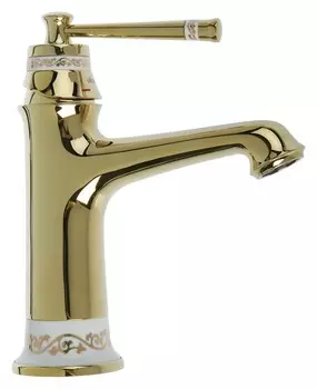 Cмеситель для раковины Accoona A96105w, однорычажный, латунь, цвет золото