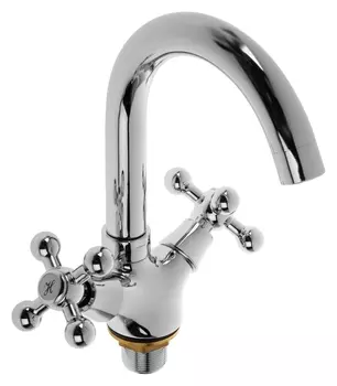 Cмеситель для раковины Accoona A9671, двухвентильный, латунь, хром