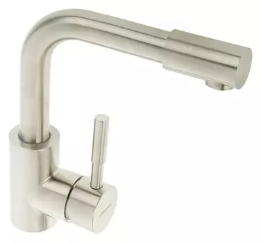 Cмеситель для раковины Accoona A9690-2, однорычажный, с гайкой, нержавеющая сталь