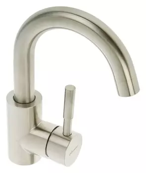 Cмеситель для раковины Accoona A9690-3, однорычажный, с гайкой, нержавеющая сталь