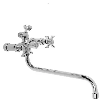 Cмеситель для ванны Accoona A87170, двухвентильный, с душевым набором, силумин, хром