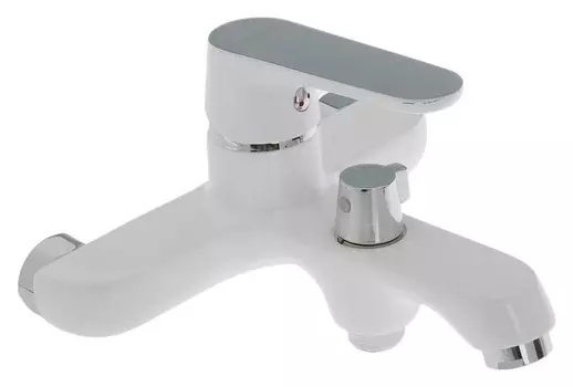 Cмеситель для ванны и душа Accoona A6366g, с душевым набором, силумин, цвет белый