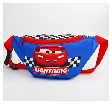 Cумка на пояс «Тачки»‎, 25 X 6 X 13 см, отдел на молнии, без подклада, Disney