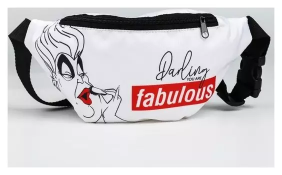 Cумка на пояс «Урсула»‎, 25 X 6 X 13 см, отдел на молнии, без подклада, Disney