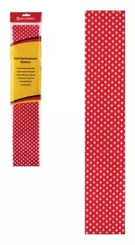 Цветная бумага крепированная, "горошек", растяжение до 25%, европодвес