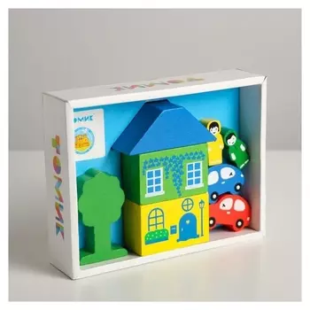 Цветной городок голубой, 8 деталей