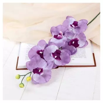 Цветок искусственный "Орхидея" 9*60 см, сиреневая