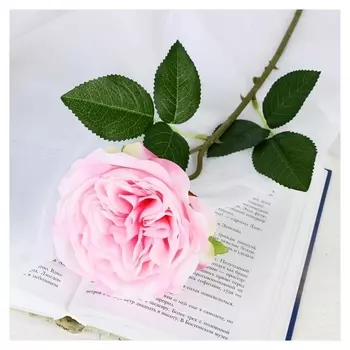 Цветок искусственный "Роза прима" 11х45 см розовый