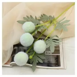 Цветок искусственный "Шарики смикка" 6*57 см, зелёный