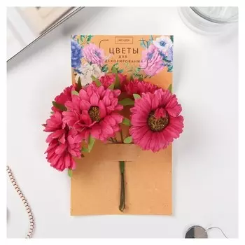 Цветы для декорирования "Для тебя" 1 букет=6 цветов 16х9 см