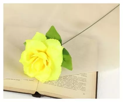 Цветы искусственные 40 см " роза желтая"