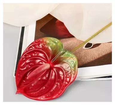 Цветы искусственные "Антуриум" 60 см, красный