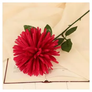 Цветы искусственные "Астра сфера" 12*60 см, бордовая