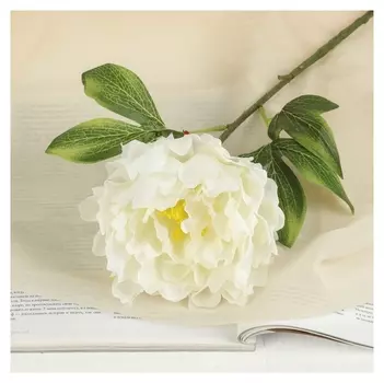 Цветы искусственные "Георгин Фин" белый 15*57 см