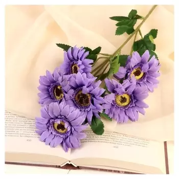 Цветы искусственные "Гербера садовая" 6*50 см, фиолетовый